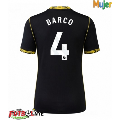 Camiseta Chelsea Valentin Barco #4 Visitante Equipación para mujer 2026-27 manga corta